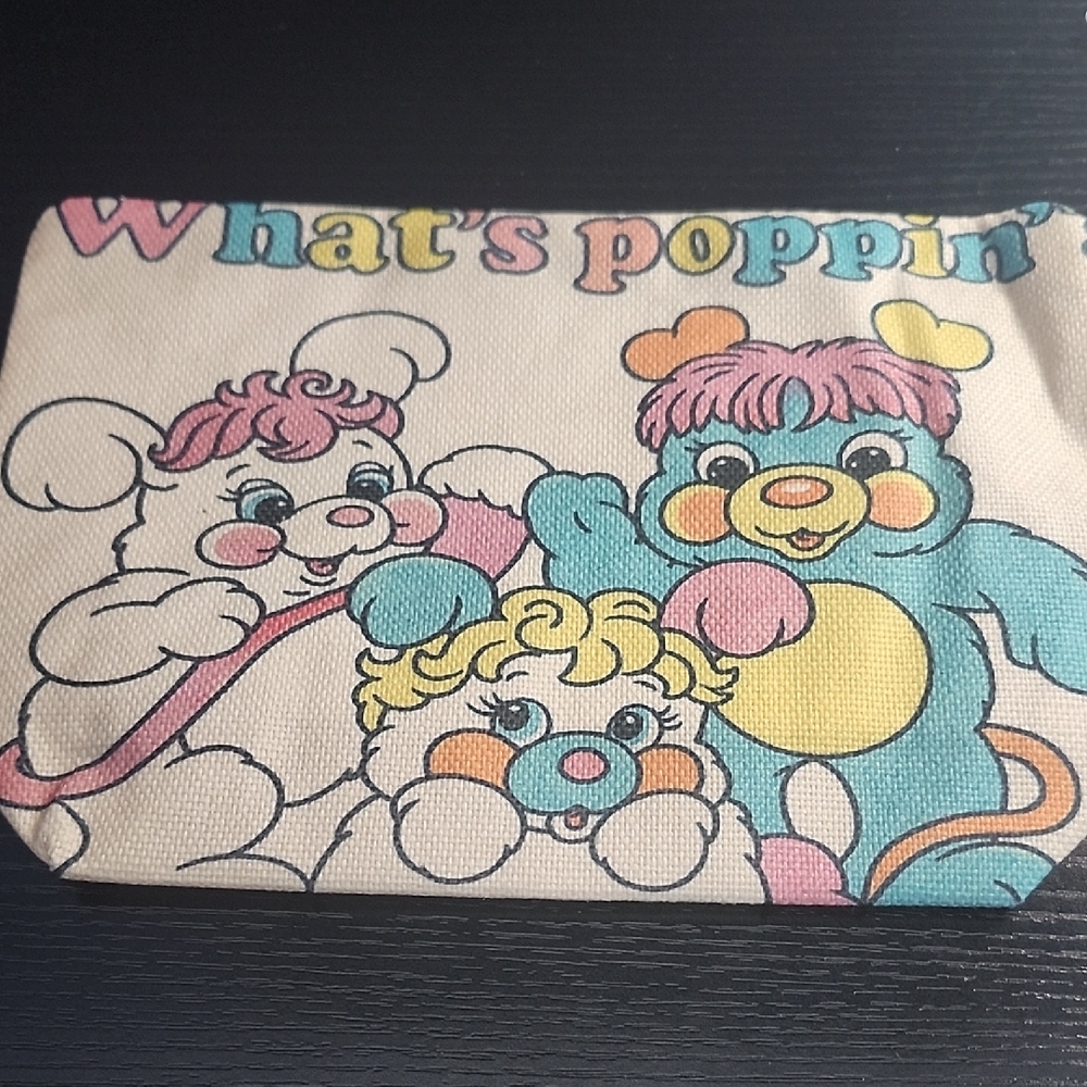 Popples What's Poppin' Cute Character Cosmetic Pouch - Pastel Multi